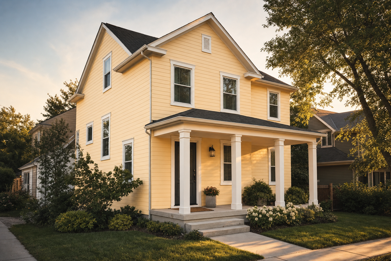 Butter by Benjamin Moore on exterior