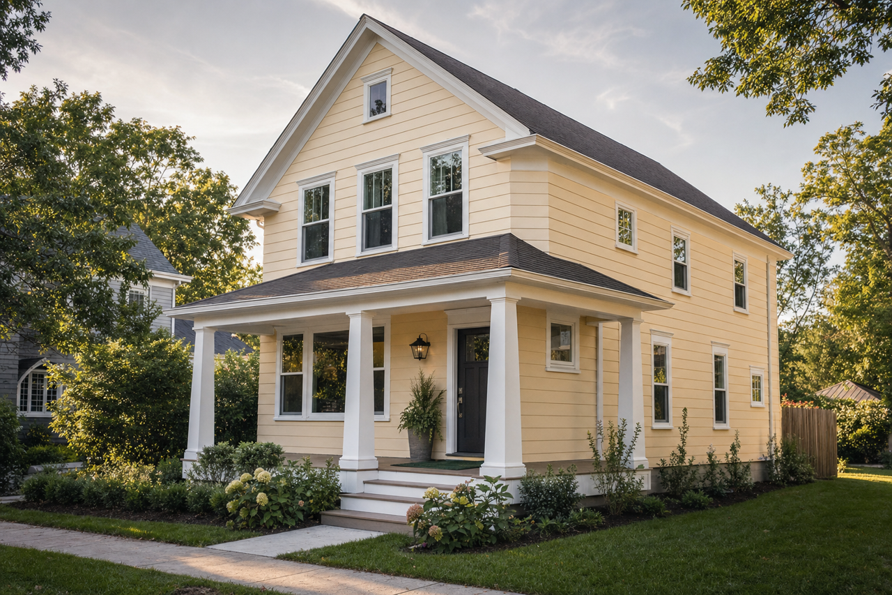 Wheat by Benjamin Moore on exterior
