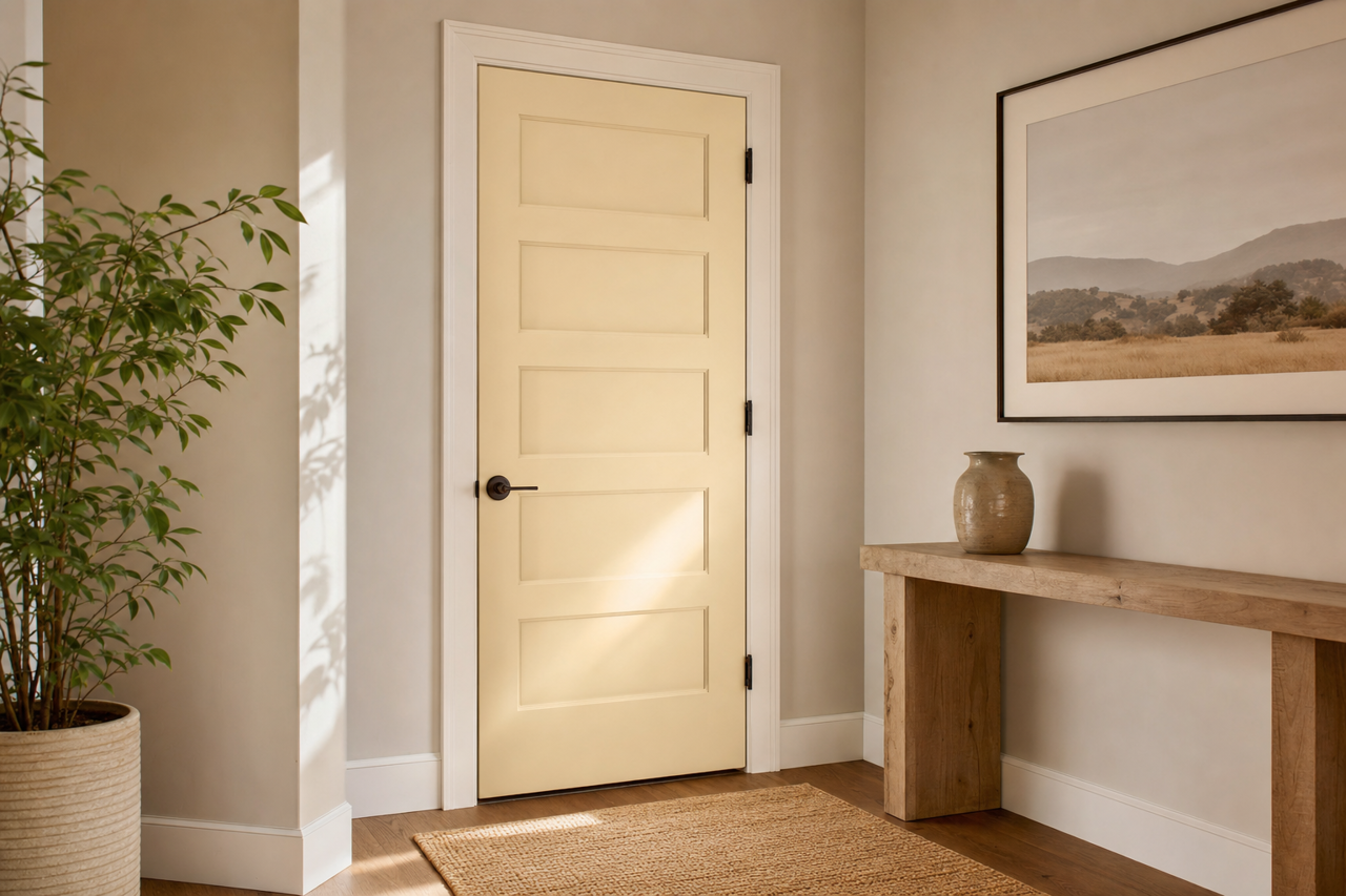 Wheat by Benjamin Moore on interior-doors