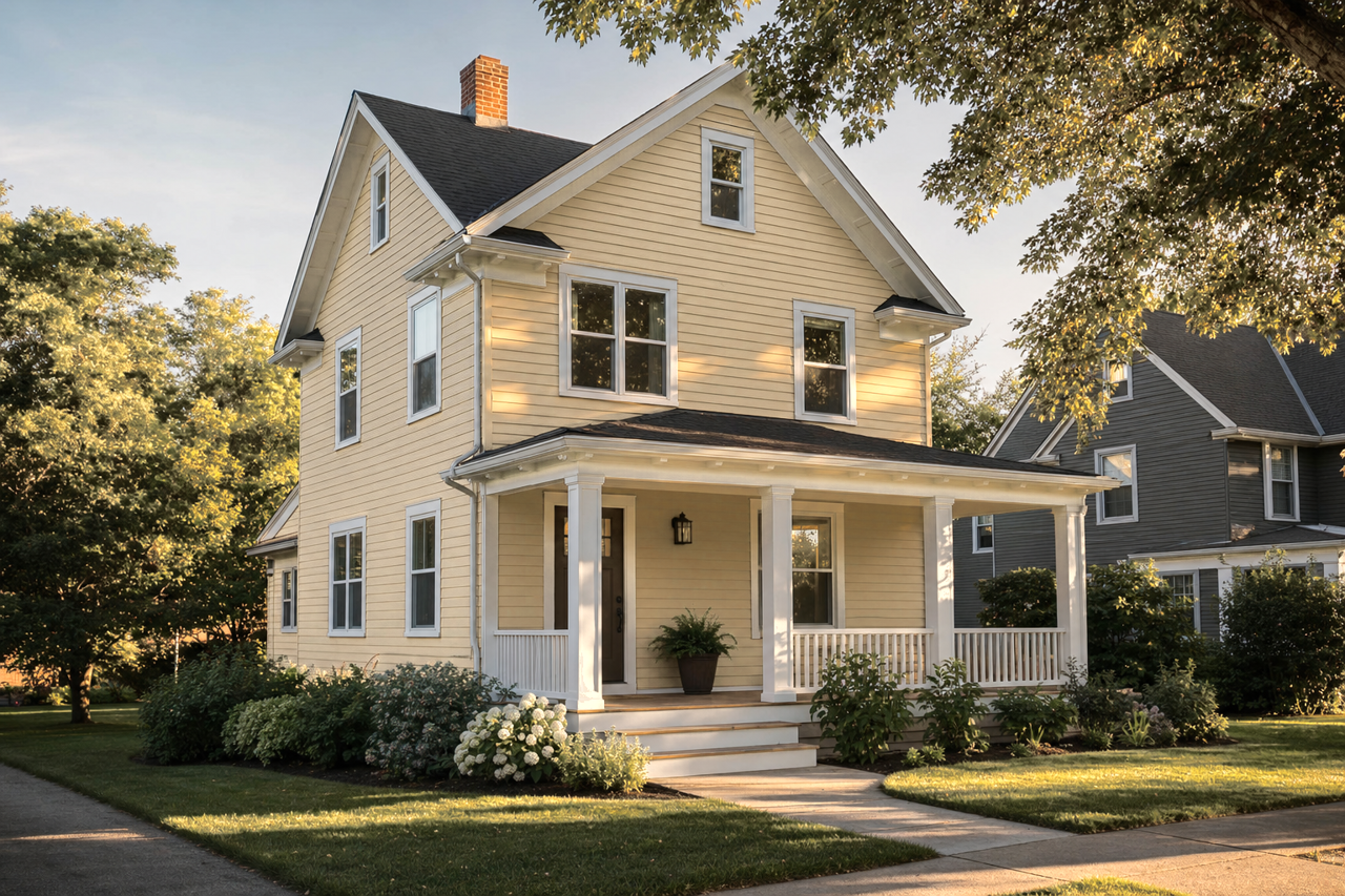 Late by Benjamin Moore on exterior