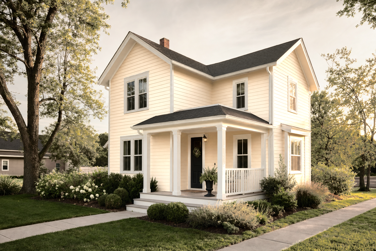 Papaya by Benjamin Moore on exterior