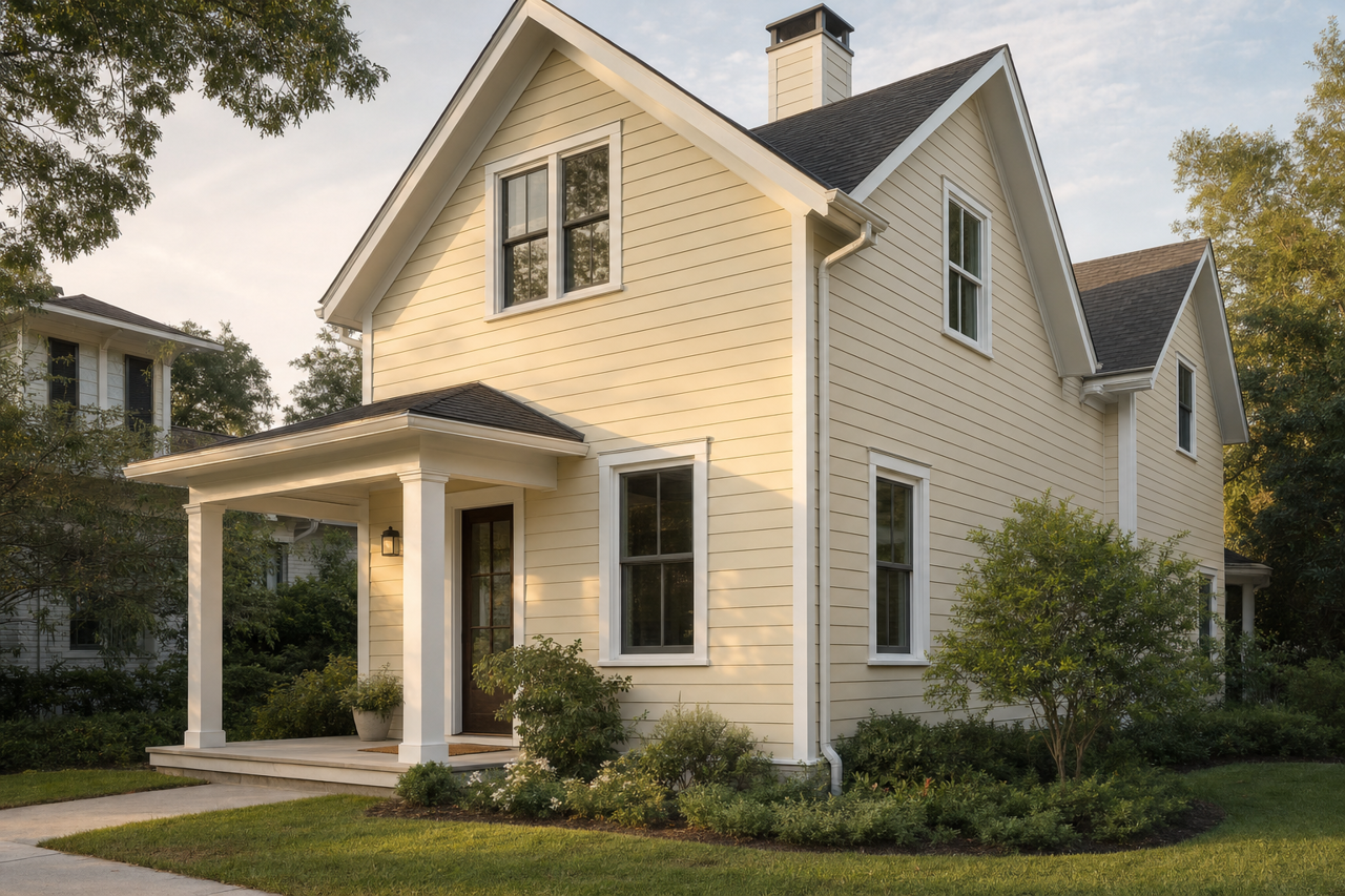 Seaspray by Benjamin Moore on exterior