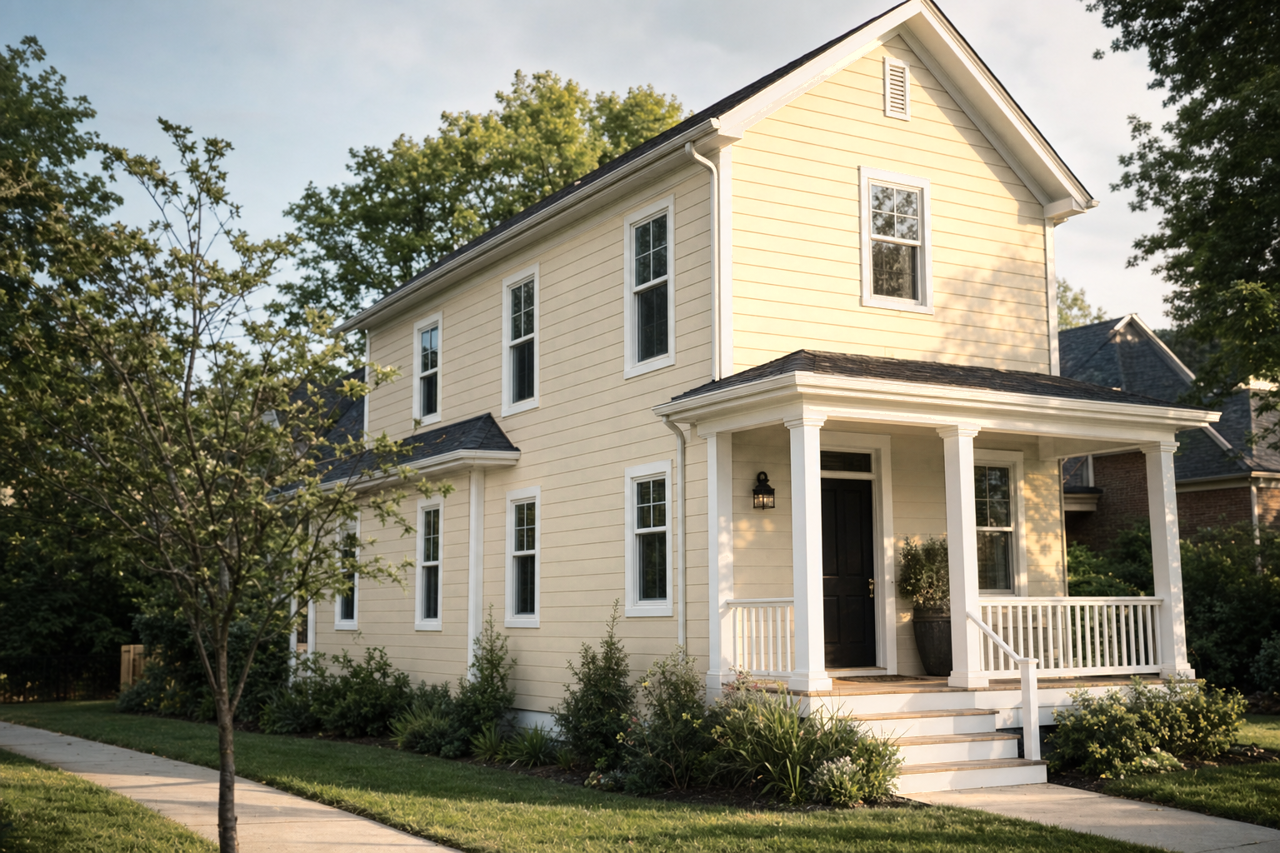 Butter by Benjamin Moore on exterior