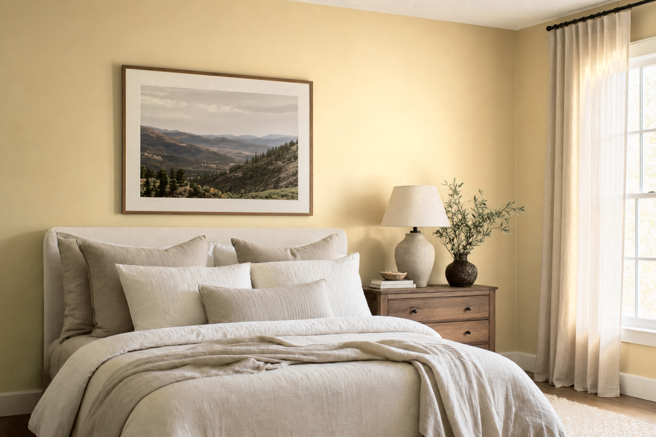 Butter by Benjamin Moore on interiors