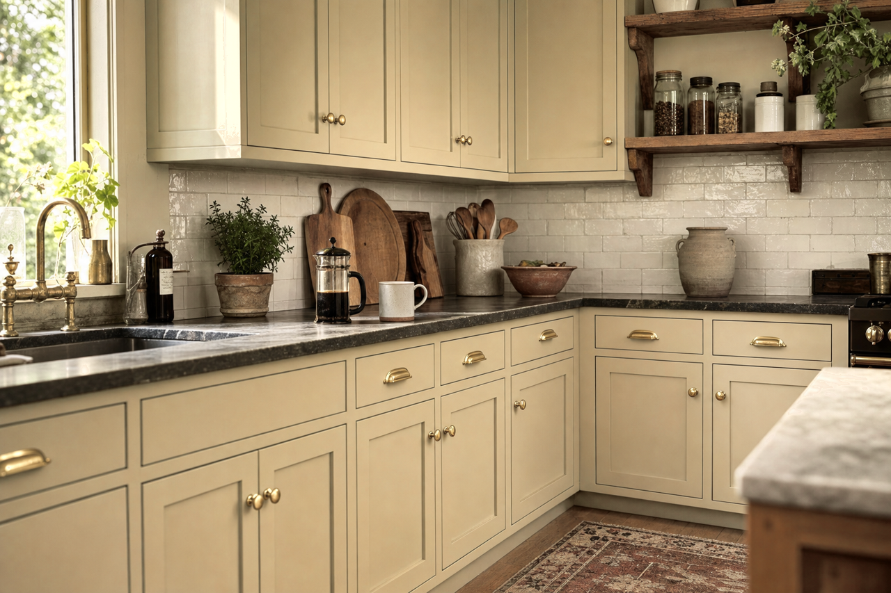 Baffin by Benjamin Moore on cabinets