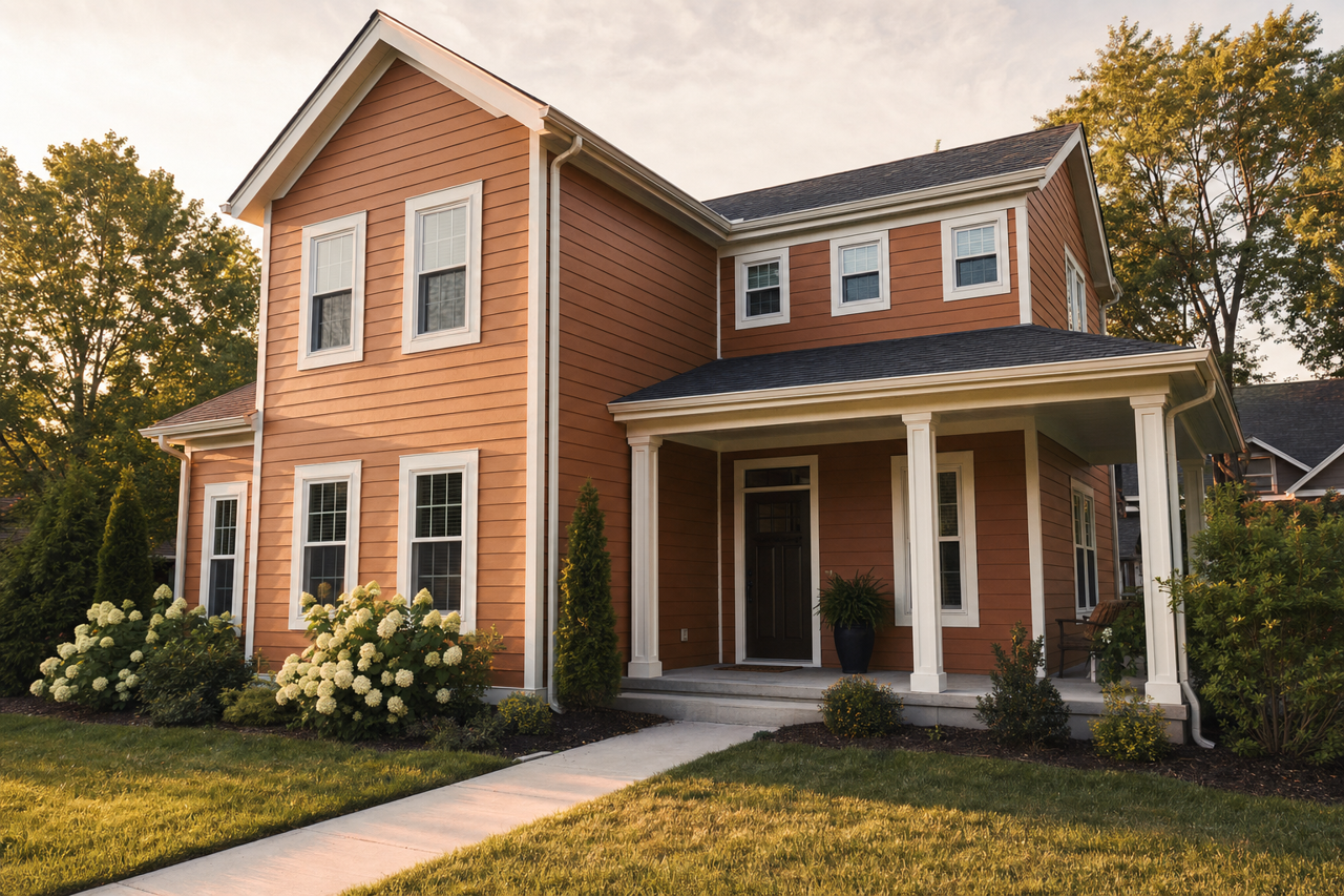 Spiced by Benjamin Moore on exterior