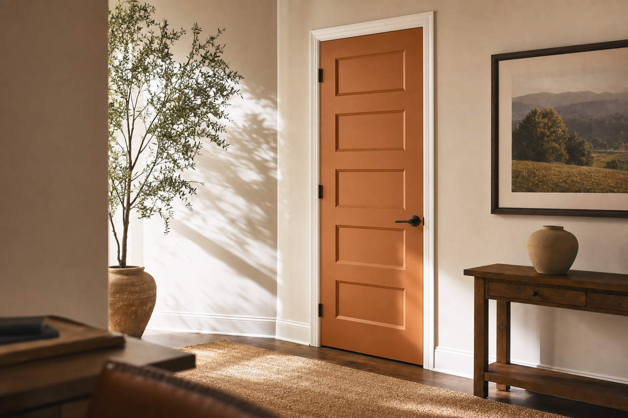 Spiced by Benjamin Moore on interior-doors