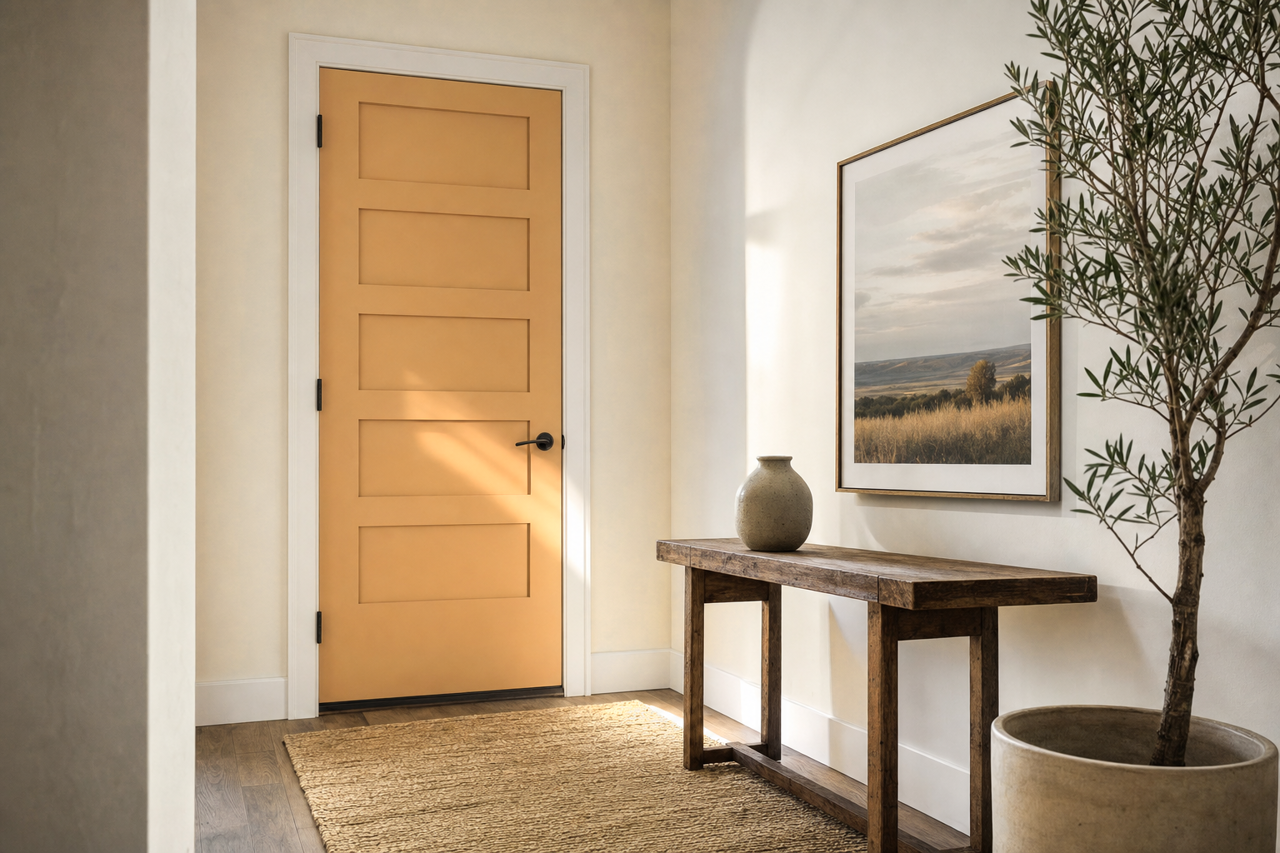 Ginger by Benjamin Moore on interior-doors