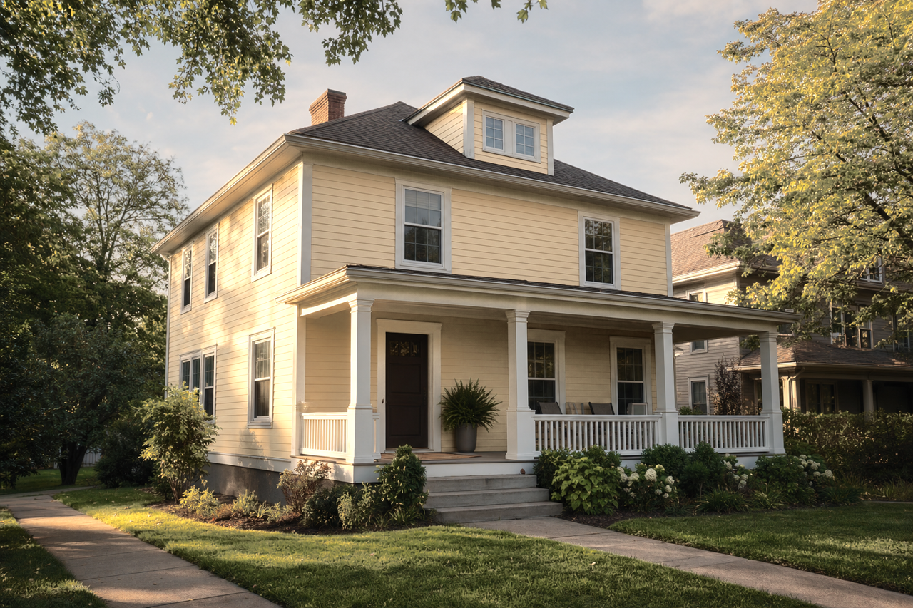 Straw by Benjamin Moore on exterior