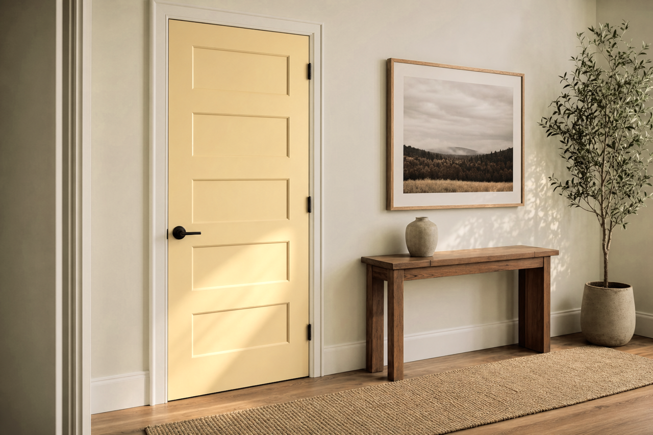 Straw by Benjamin Moore on interior-doors