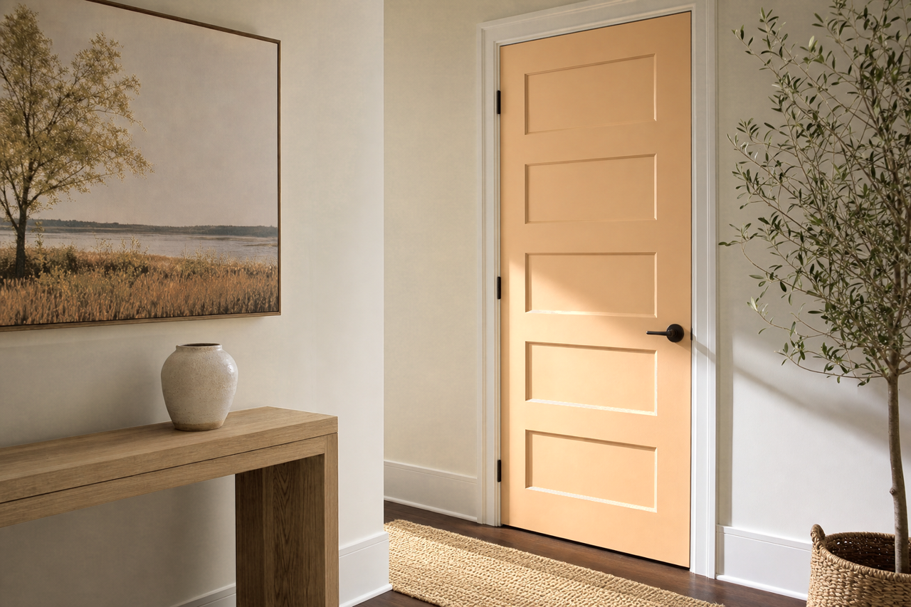 Sisal by Benjamin Moore on interior-doors
