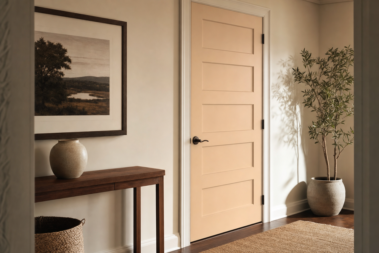 Dusty by Benjamin Moore on interior-doors
