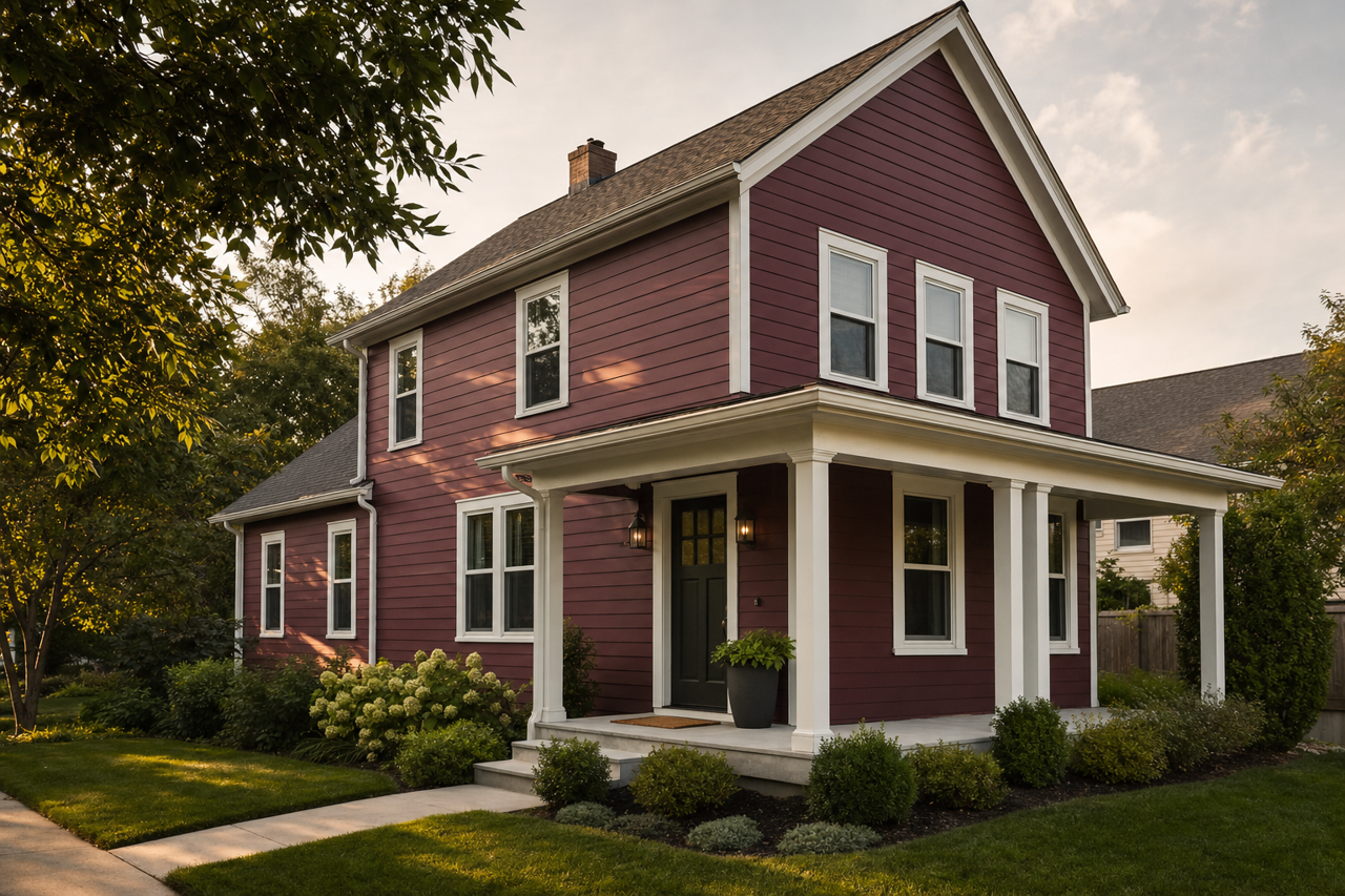 Radicchio by Benjamin Moore on exterior