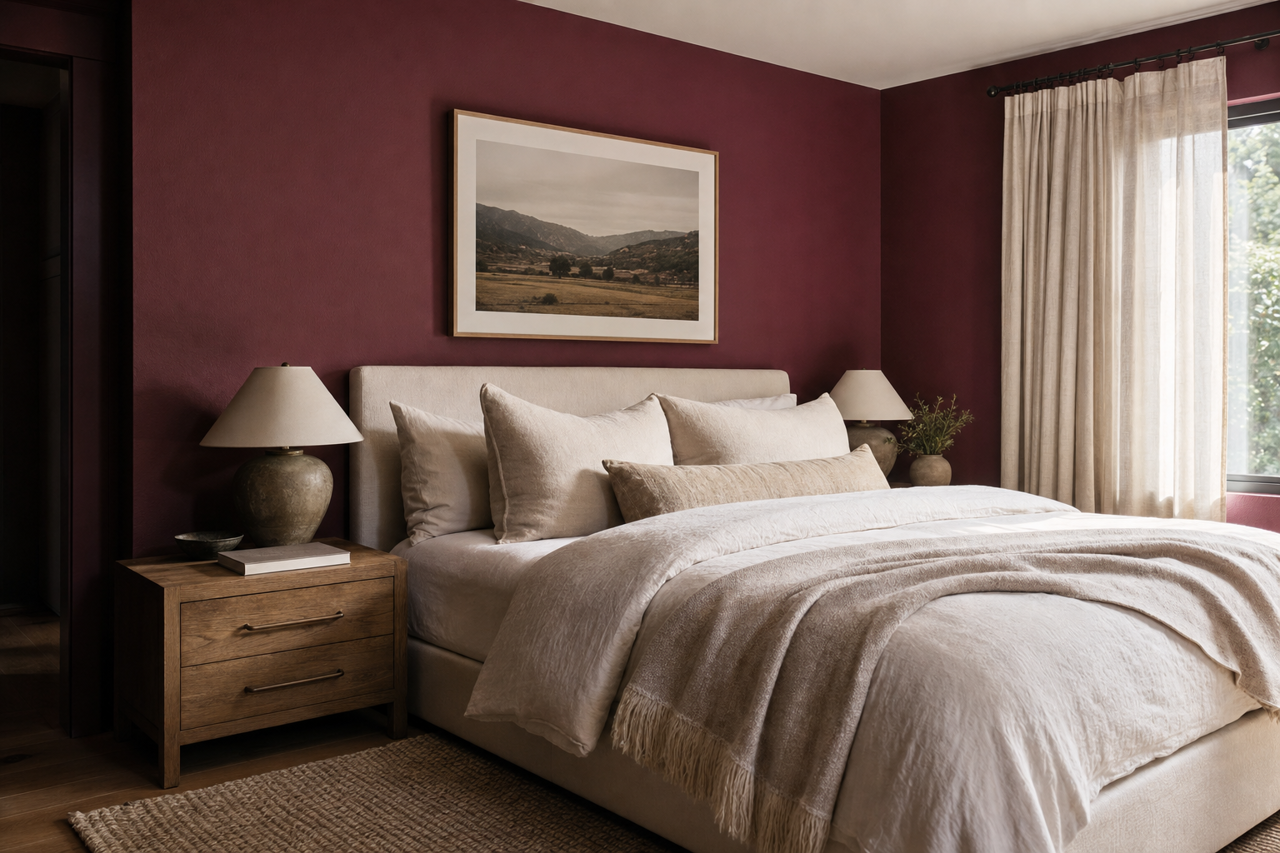 Radicchio by Benjamin Moore on interiors
