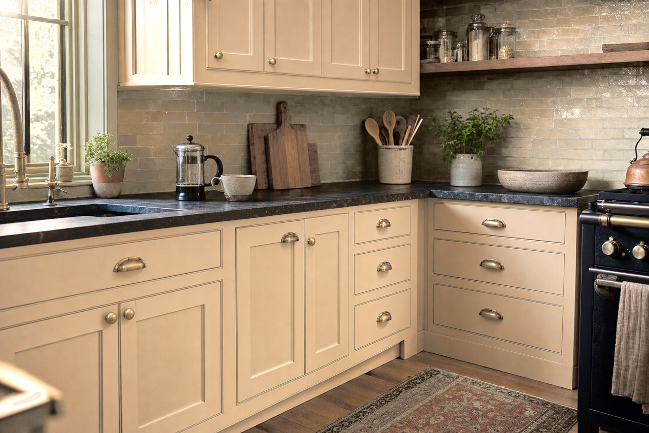 Bar by Benjamin Moore on cabinets