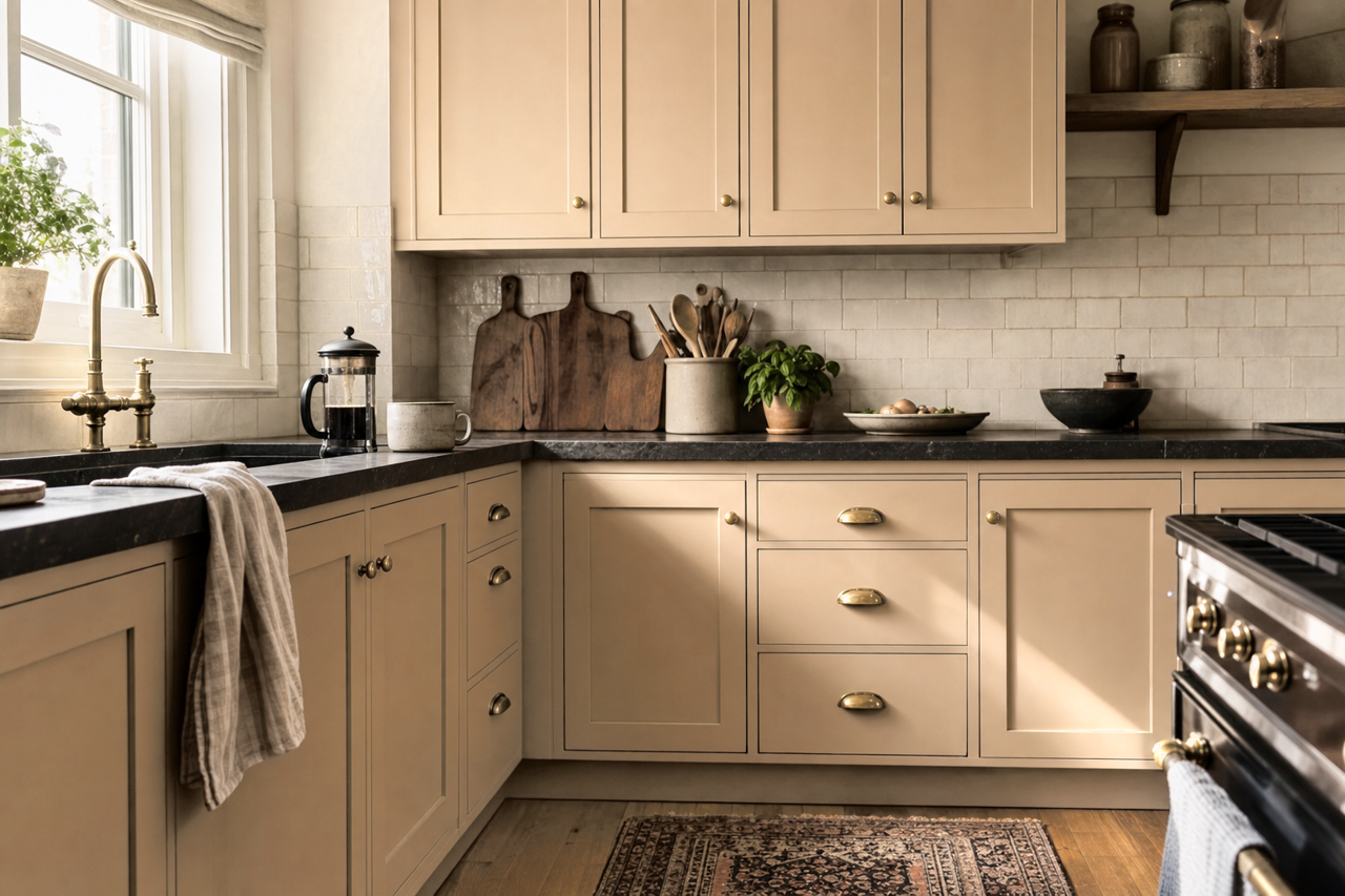 Hillsborough by Benjamin Moore on cabinets