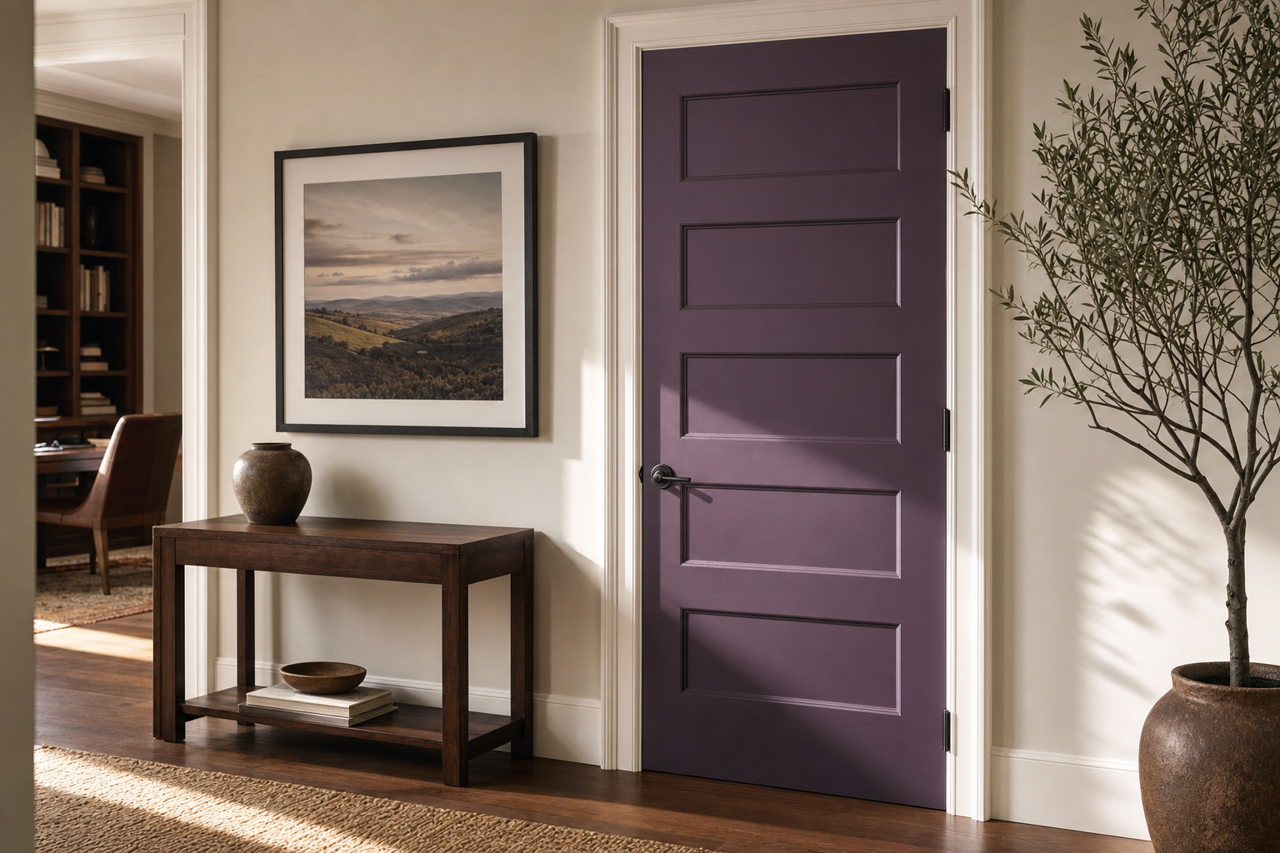 Peerage by Benjamin Moore on interior-doors