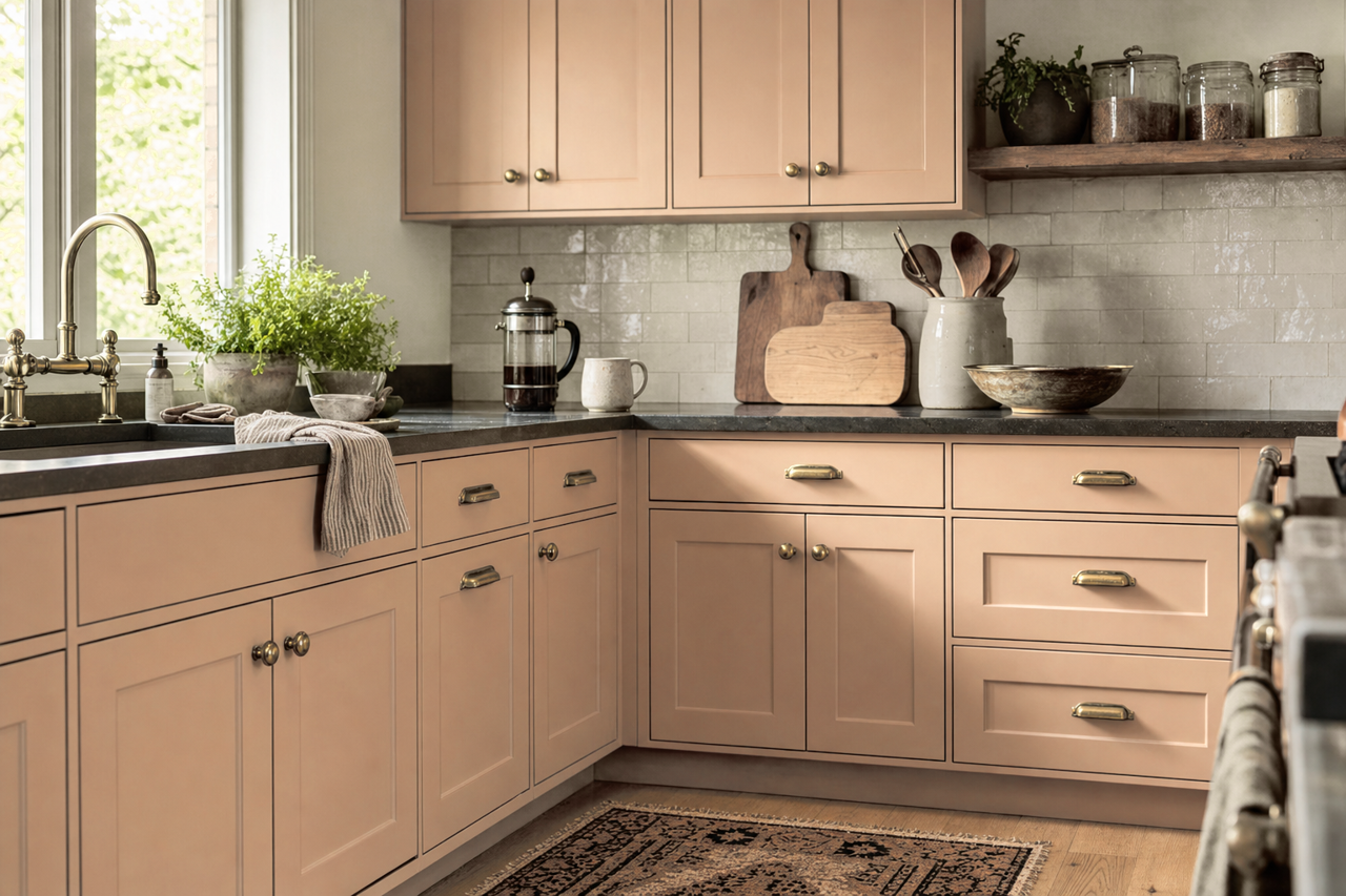 Shore by Benjamin Moore on cabinets