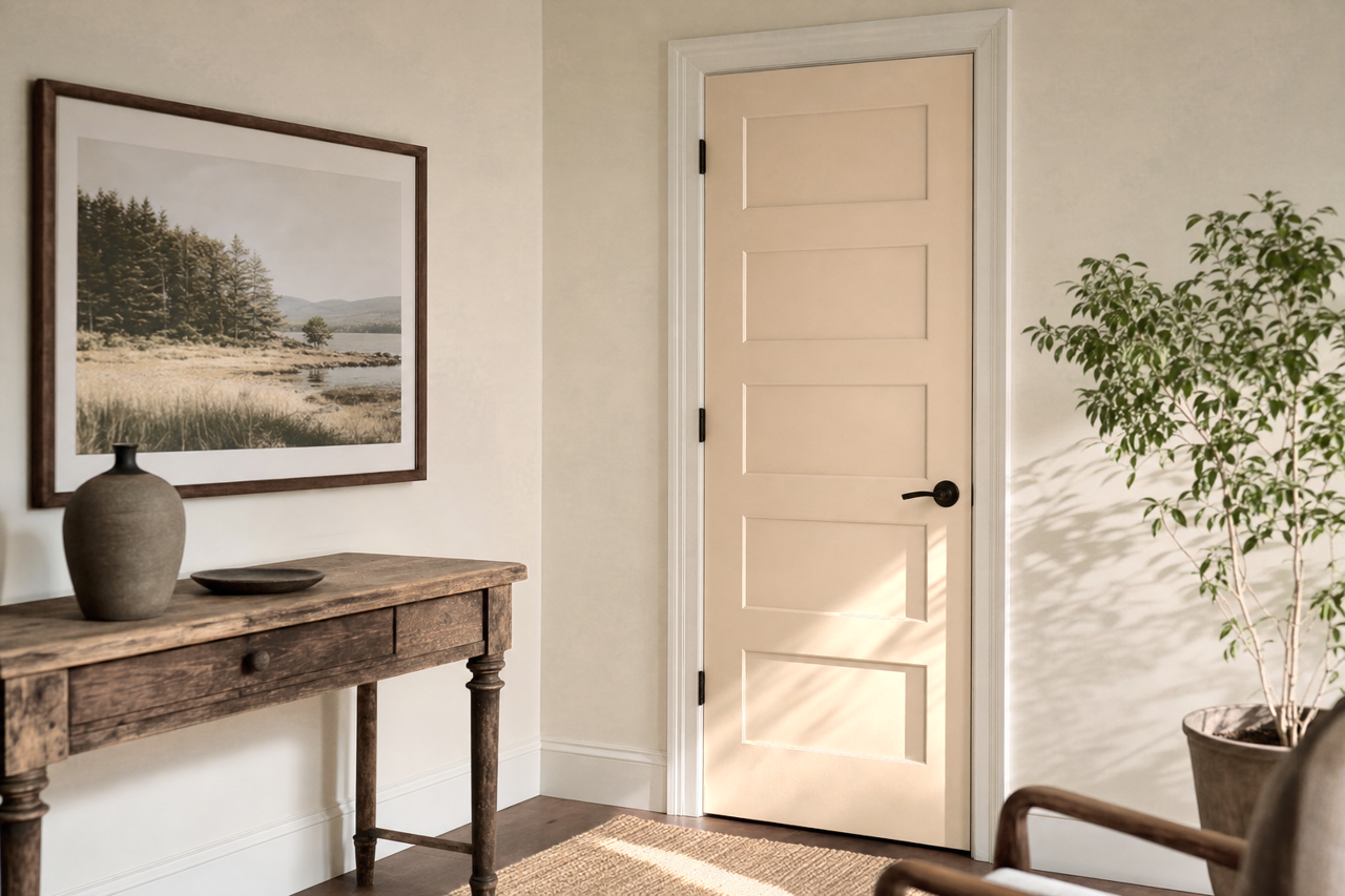 Sandpiper by Benjamin Moore on interior-doors