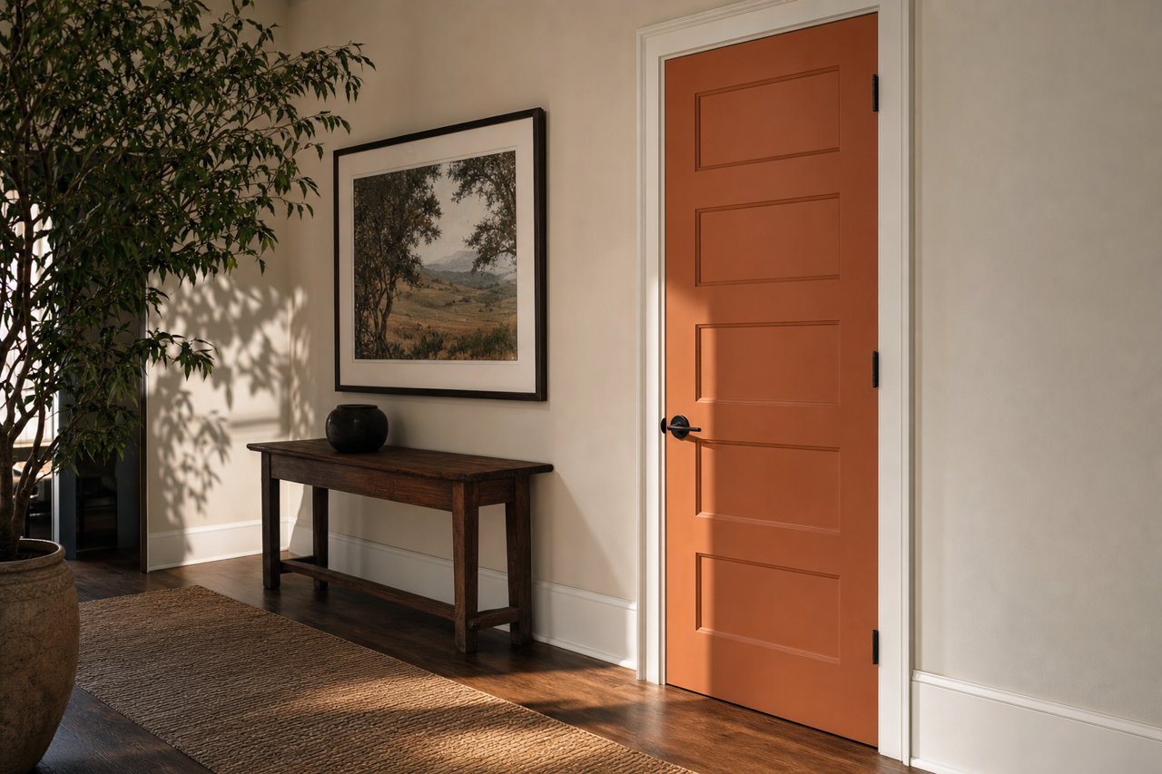 Rusty by Benjamin Moore on interior-doors