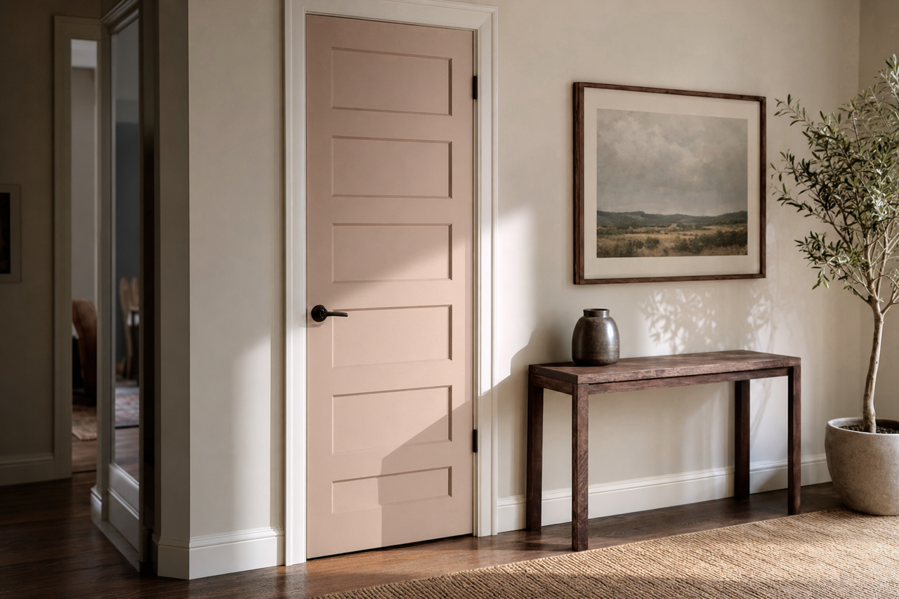 Muddy by Benjamin Moore on interior-doors