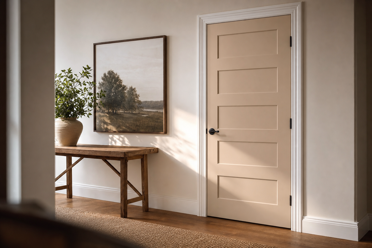 Stone by Benjamin Moore on interior-doors