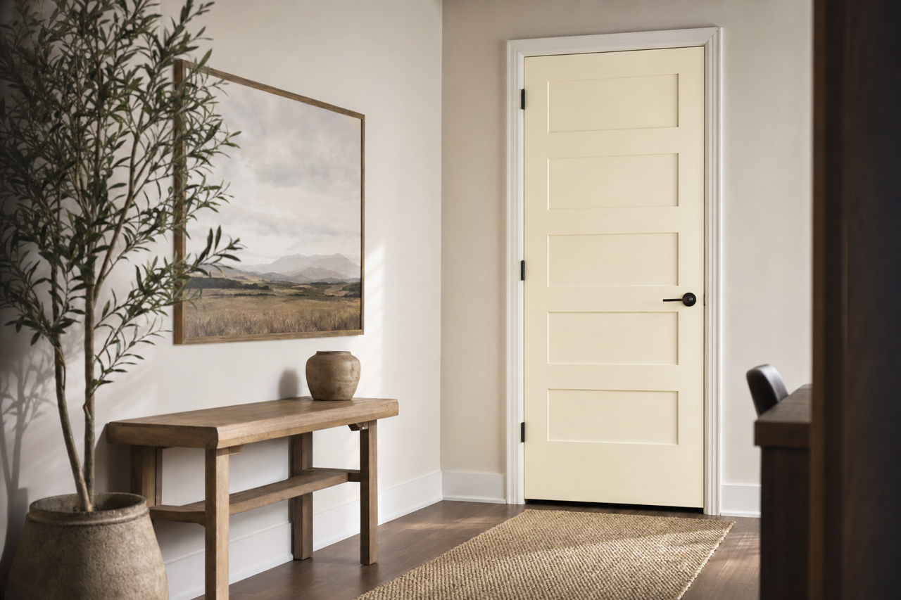 Cloud by Benjamin Moore on interior-doors
