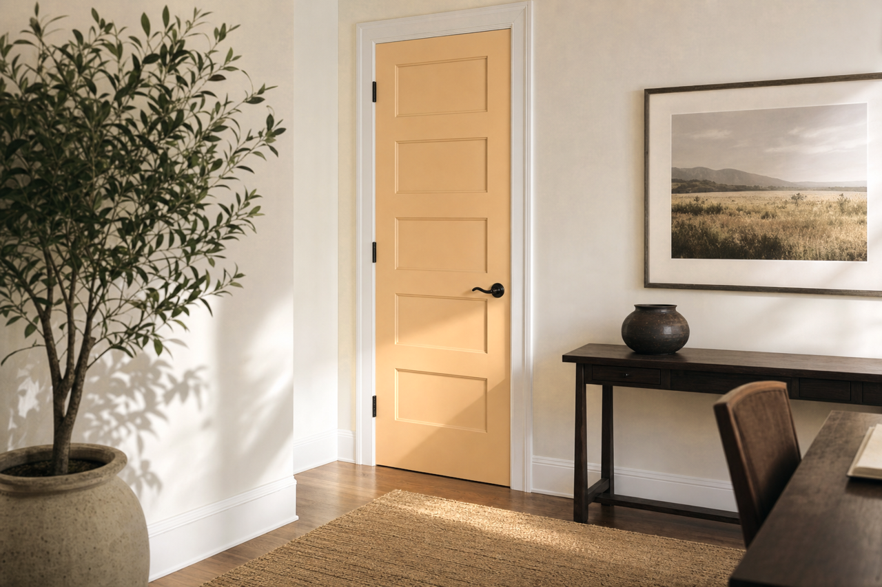 Boardwalk by Benjamin Moore on interior-doors