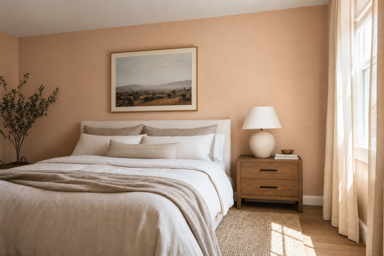 Pink by Benjamin Moore on interiors