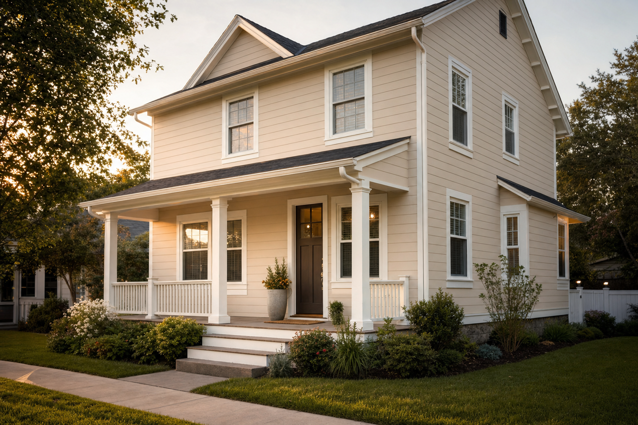 Bone by Benjamin Moore on exterior