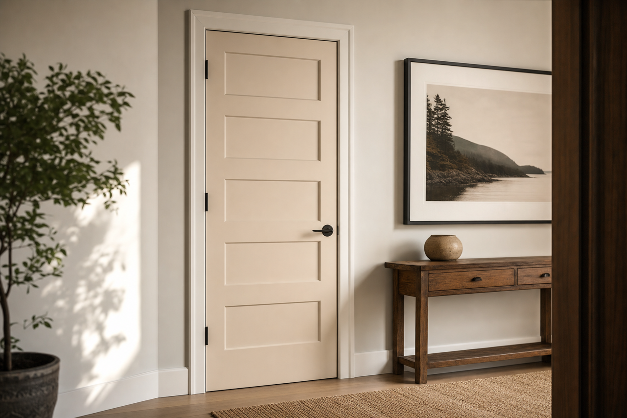 Bone by Benjamin Moore on interior-doors