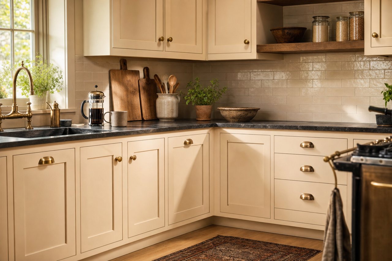 Ice by Benjamin Moore on cabinets