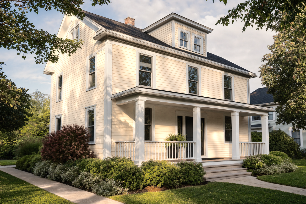 Moccasin by Benjamin Moore on exterior