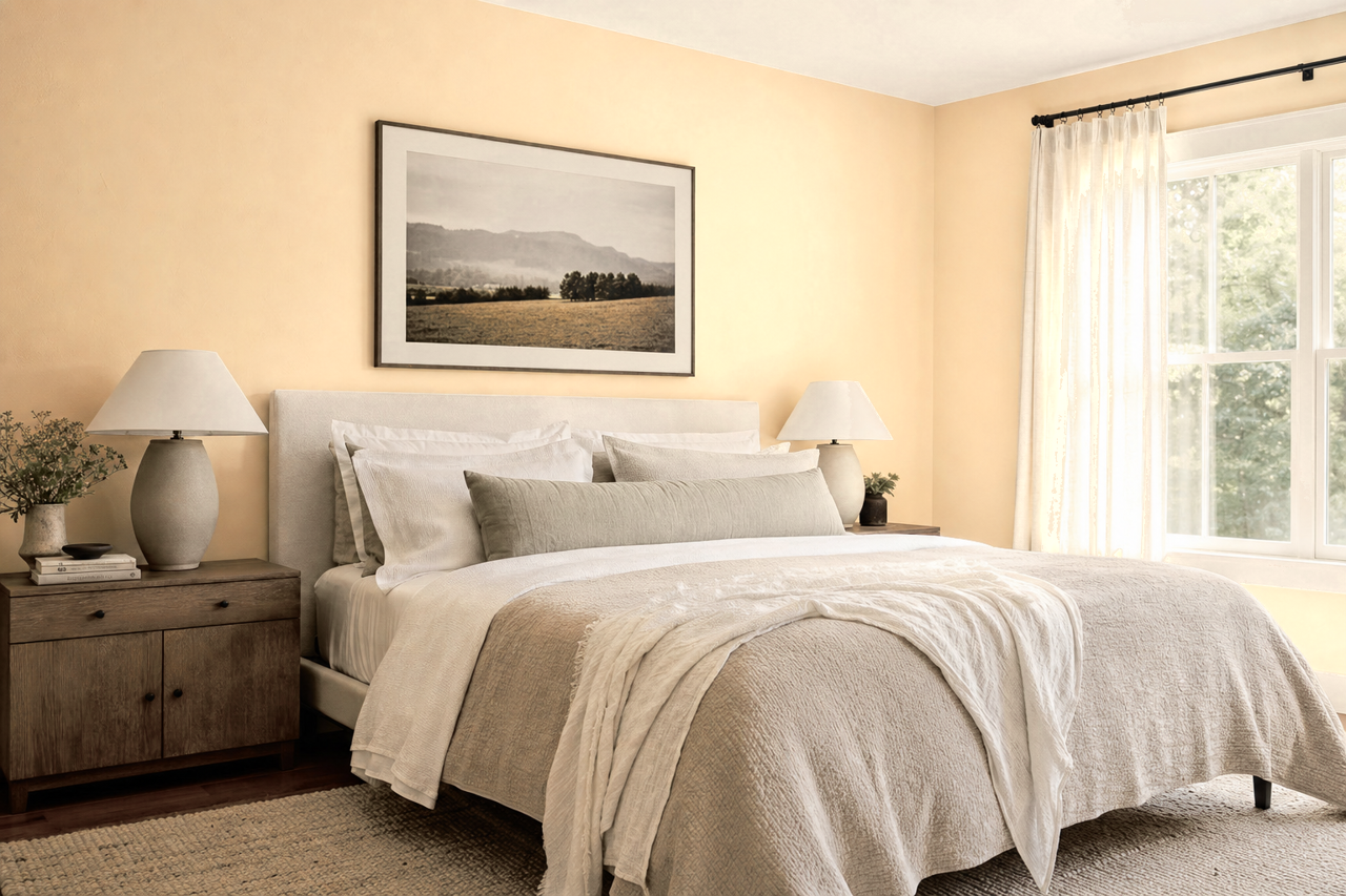 Moccasin by Benjamin Moore on interiors