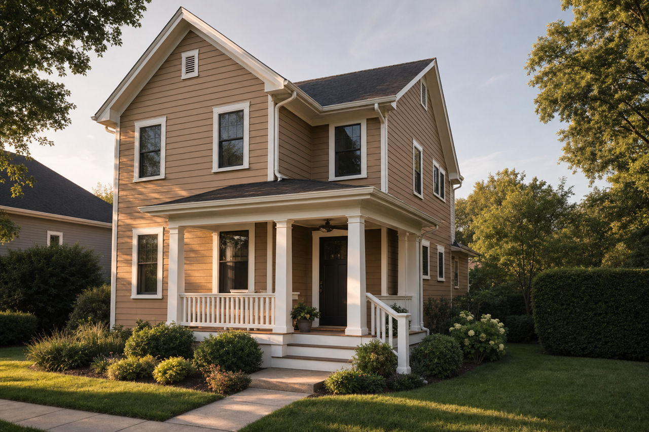 Caramel by Benjamin Moore on exterior