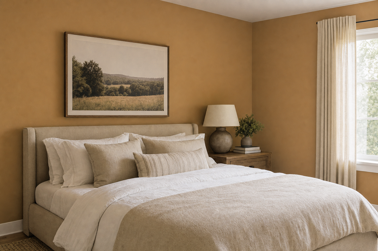 Caramel by Benjamin Moore on interiors
