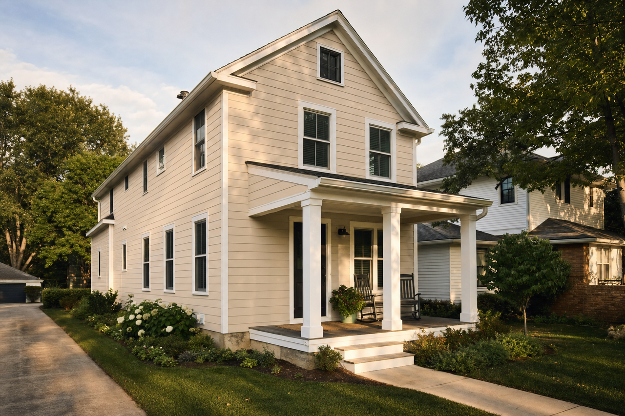 Mocha by Benjamin Moore on exterior
