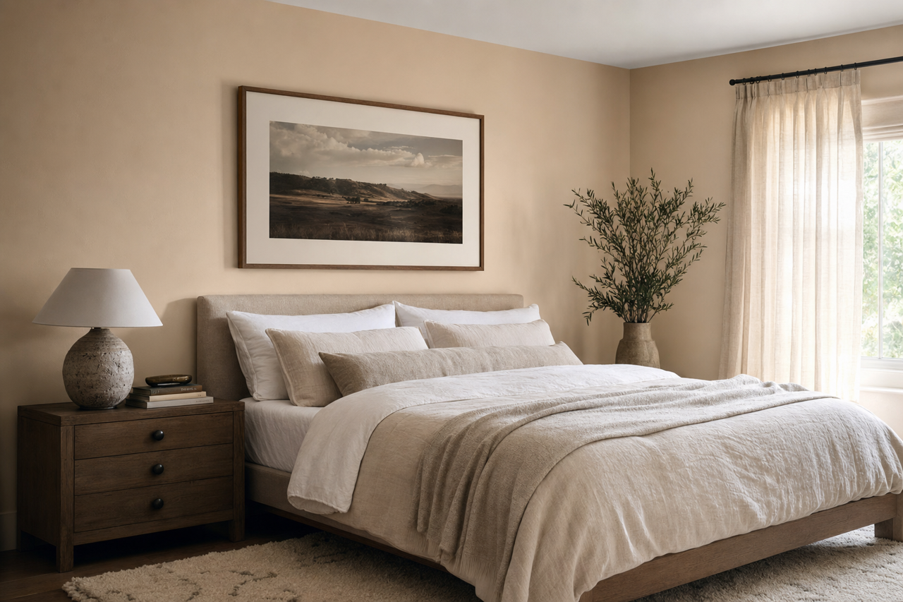 Mocha by Benjamin Moore on interiors