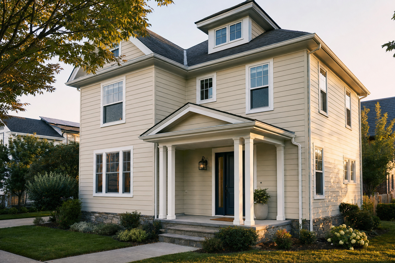 Inukshuk by Benjamin Moore on exterior