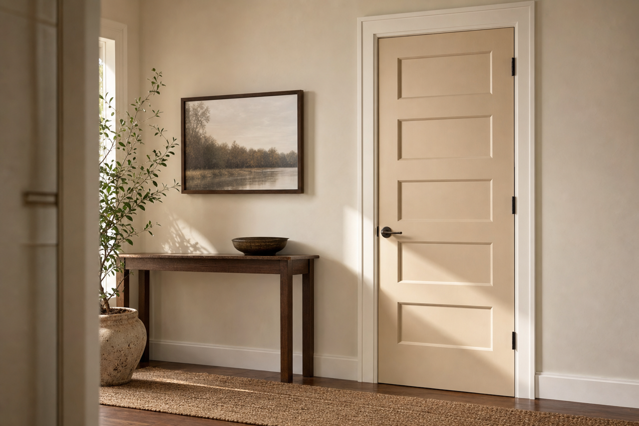 Inukshuk by Benjamin Moore on interior-doors
