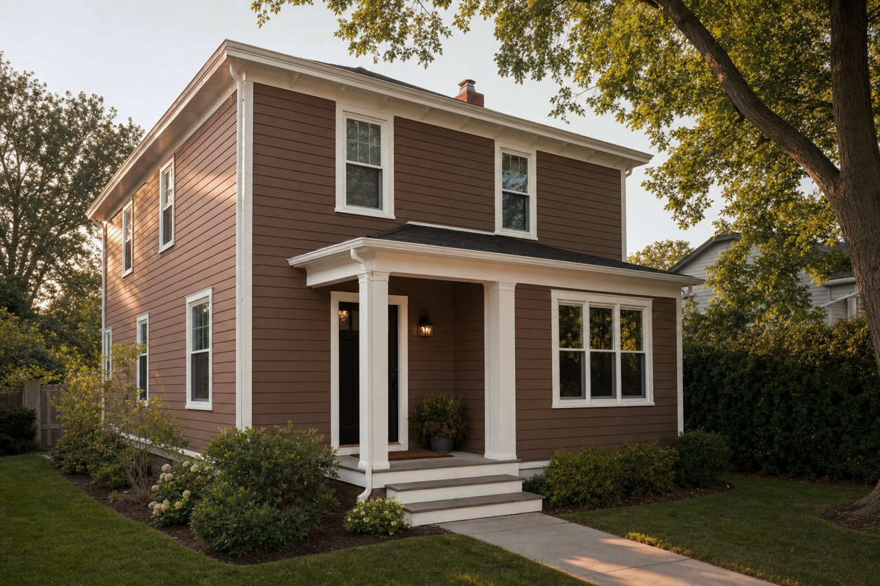 Chocolate by Benjamin Moore on exterior