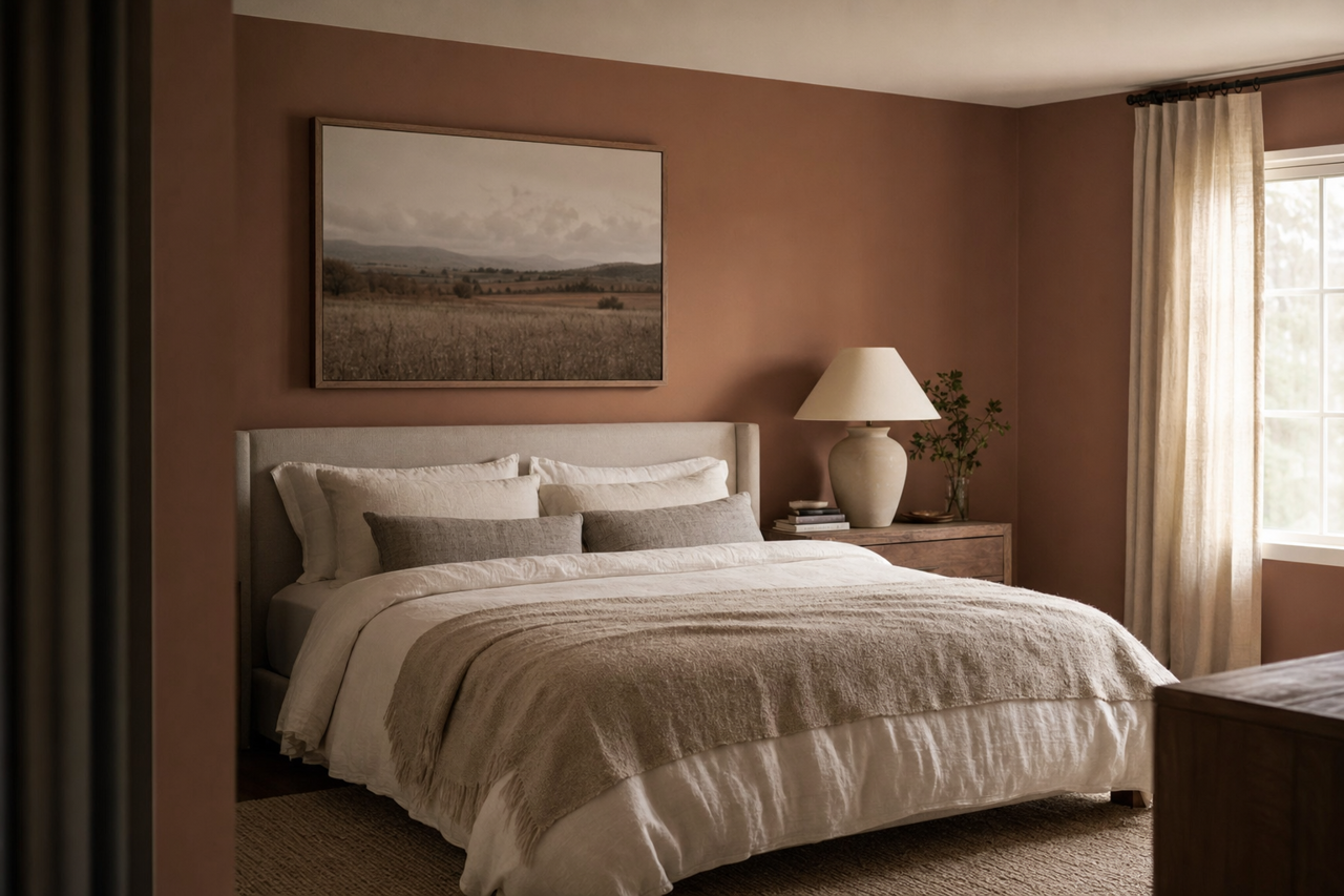 Chocolate by Benjamin Moore on interiors