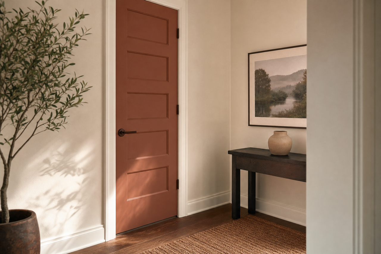 Hot by Benjamin Moore on interior-doors