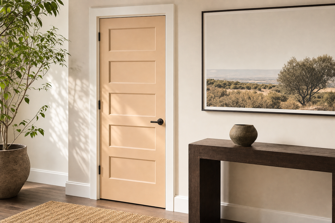 Biscotti by Benjamin Moore on interior-doors