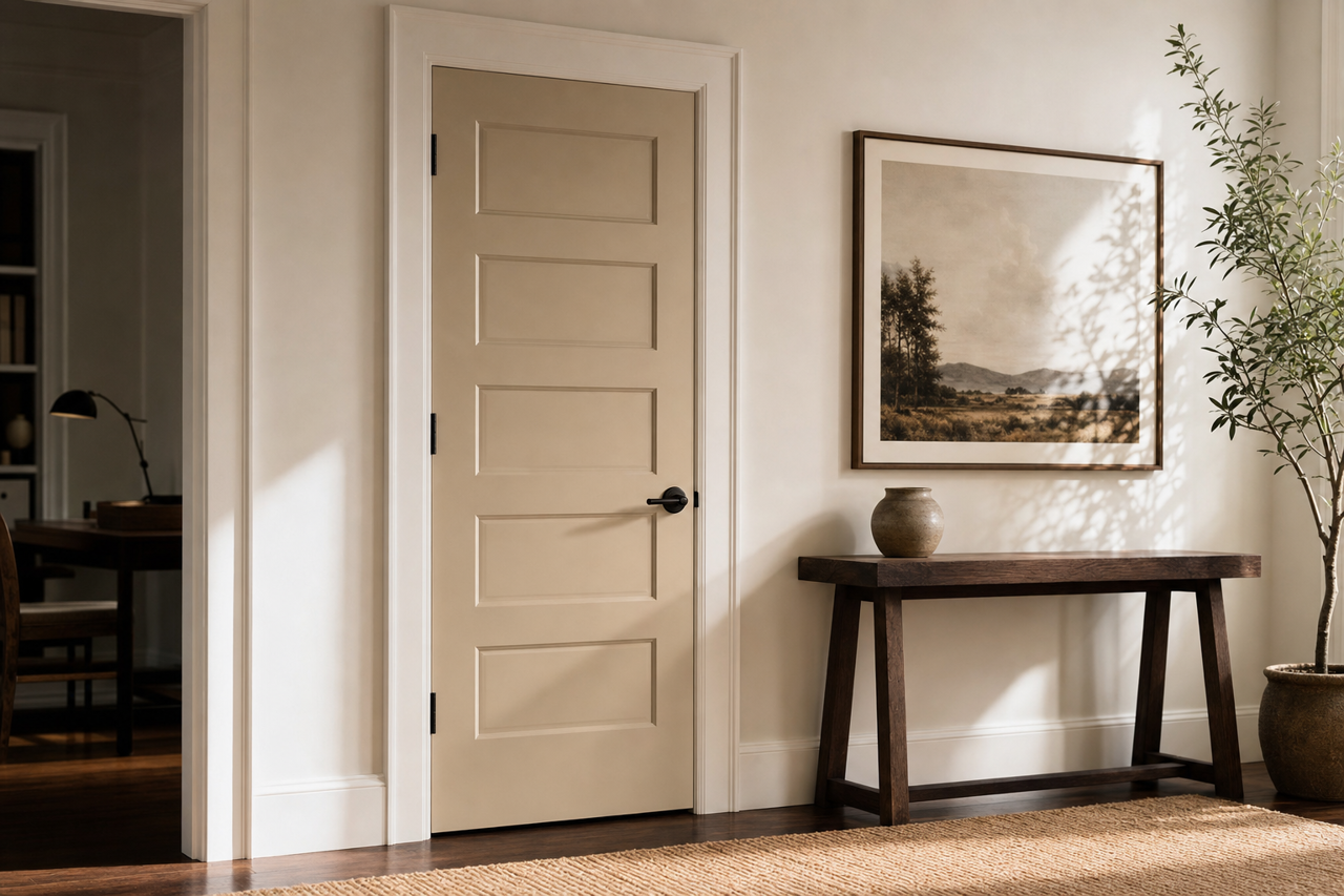 Stone by Benjamin Moore on interior-doors