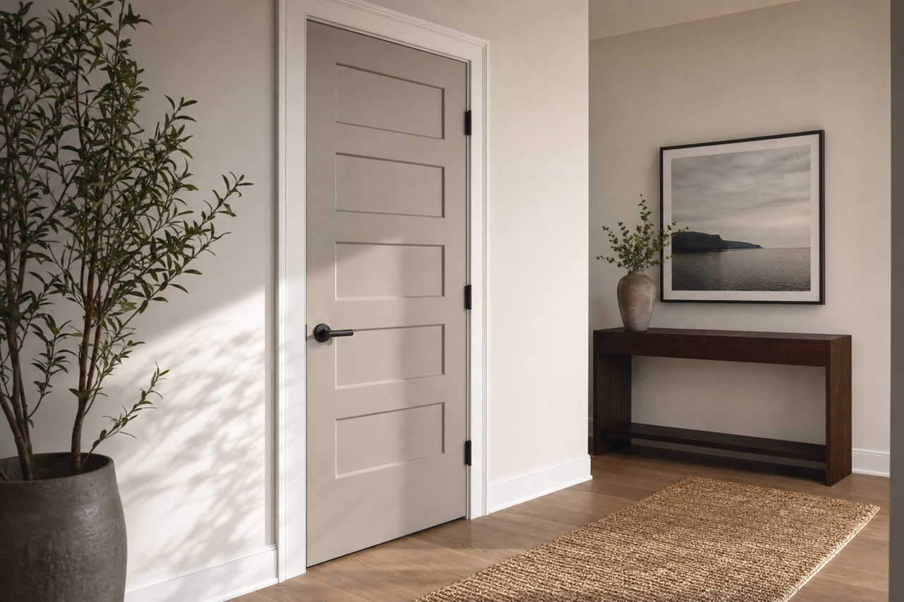 Escarpment by Benjamin Moore on interior-doors