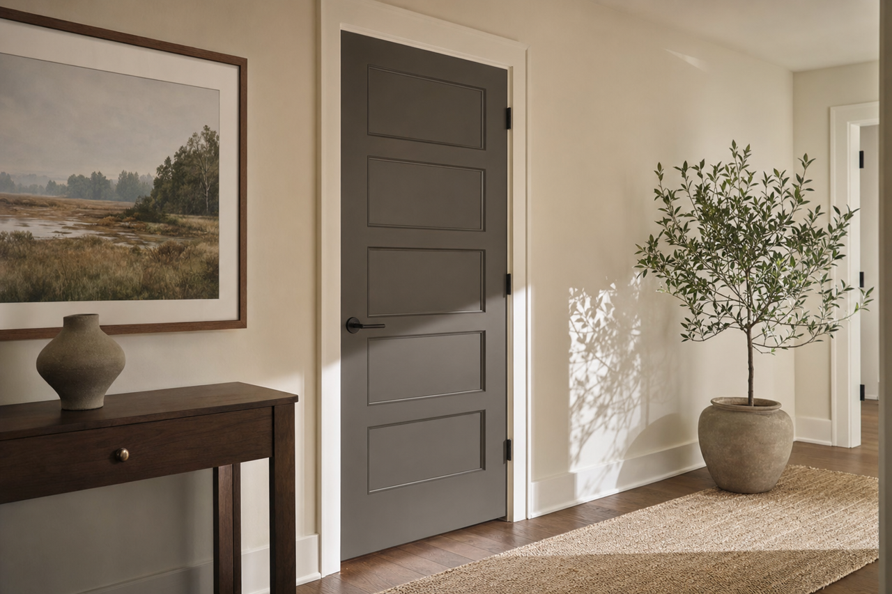 Willow by Benjamin Moore on interior-doors