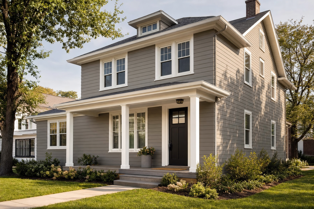 Asphalt by Benjamin Moore on exterior