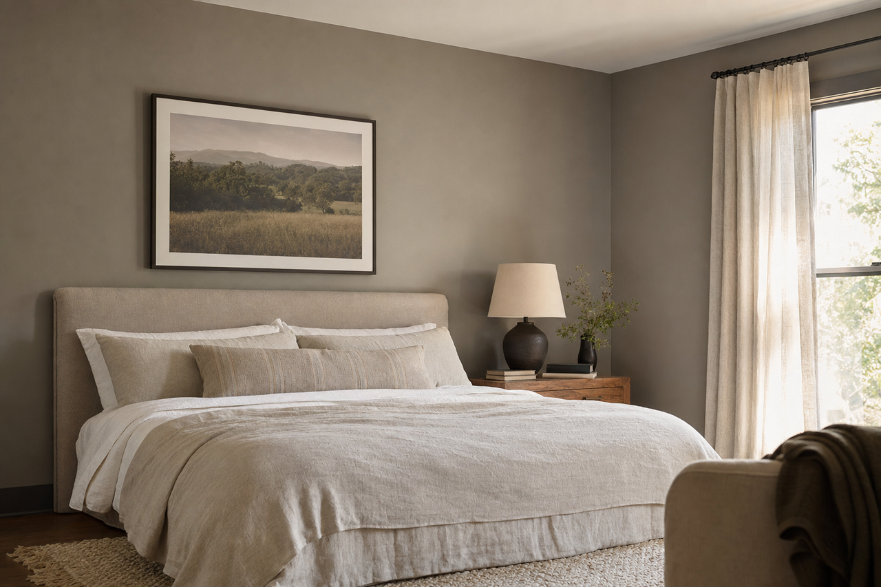 Asphalt by Benjamin Moore on interiors