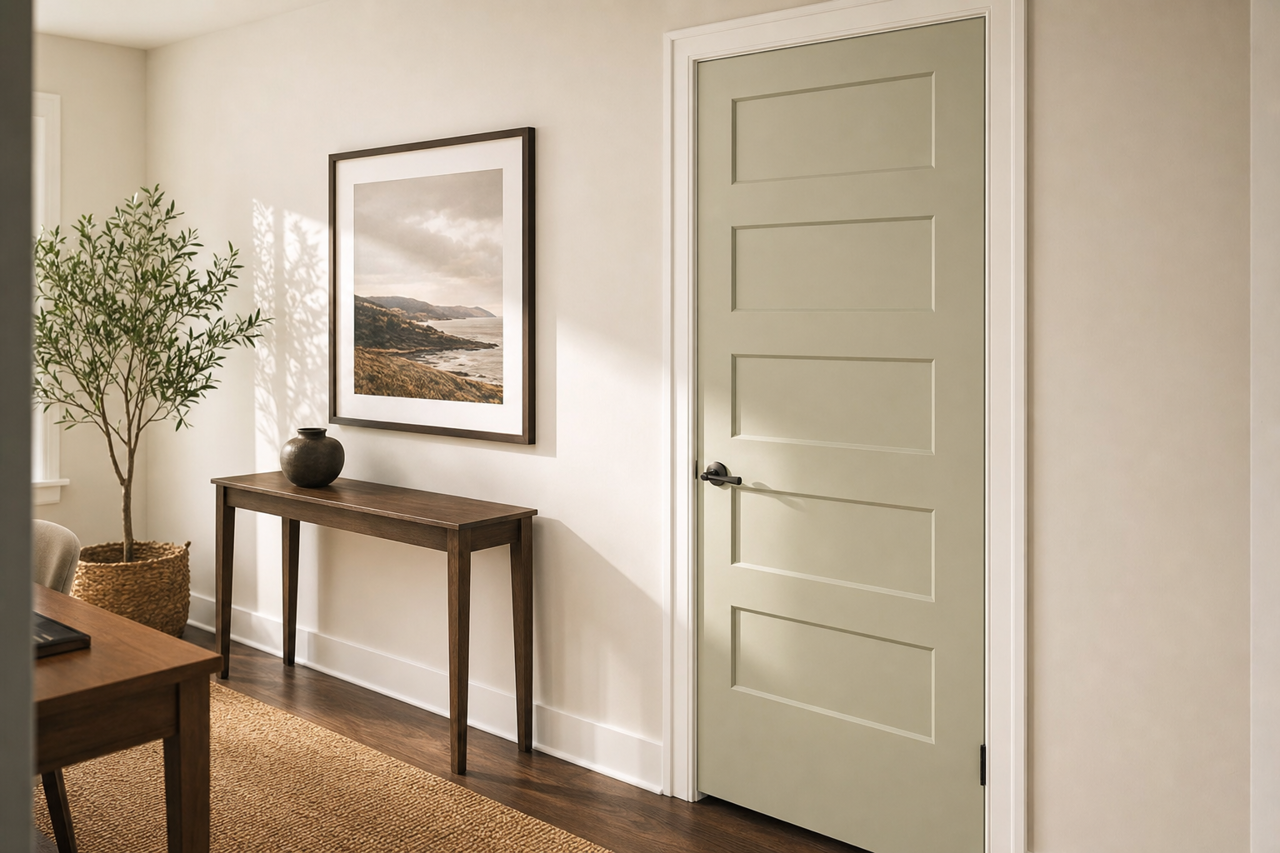 October by Benjamin Moore on interior-doors